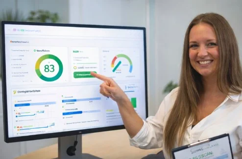 Mireille van SEO Topper laat de resultaten van een SEO scan zien